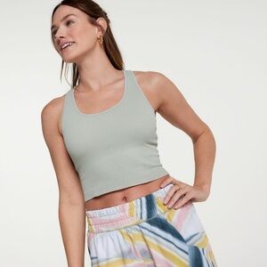 Calia, Seamless Ribbed Brami/Tank, Gray Bog, Medium